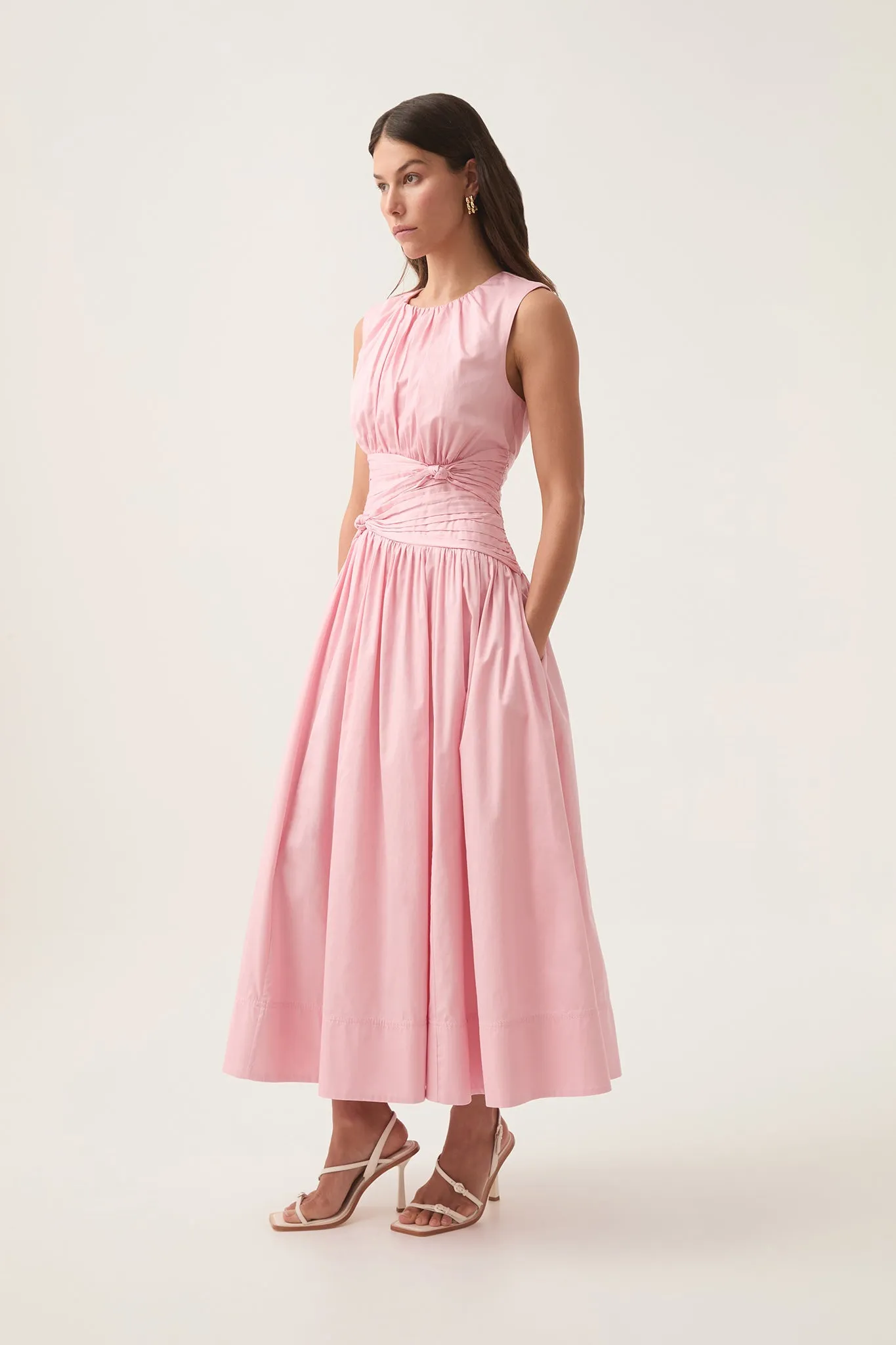 Agatha Knot Waist Midi Dress