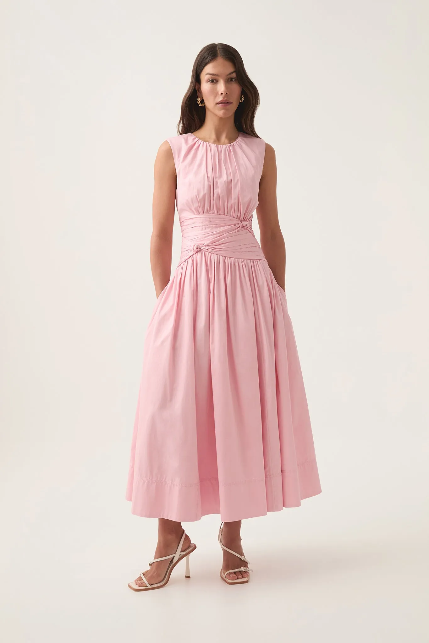 Agatha Knot Waist Midi Dress