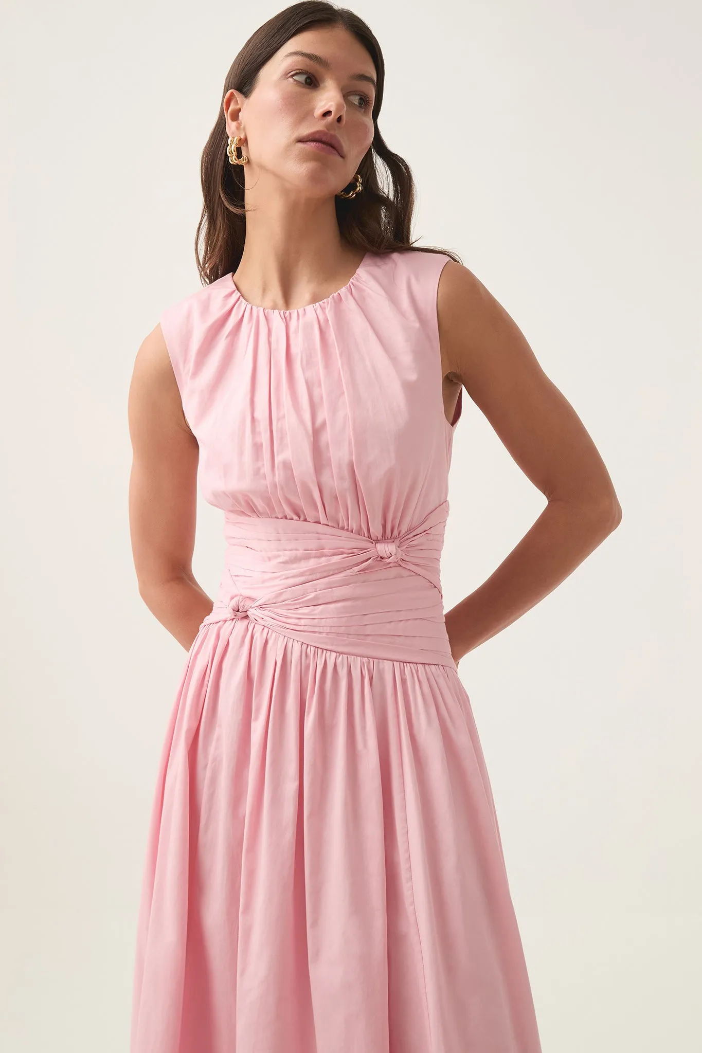 Agatha Knot Waist Midi Dress