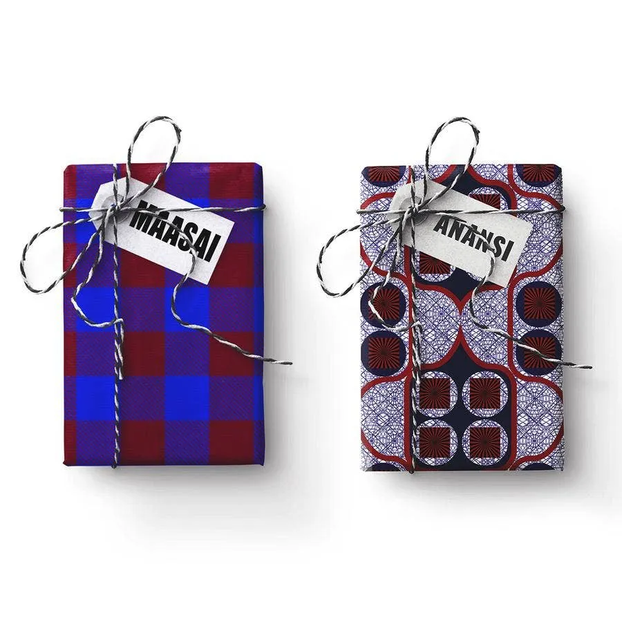 Anansi-Maasai Double-Sided Stone Gift Wrapping Paper