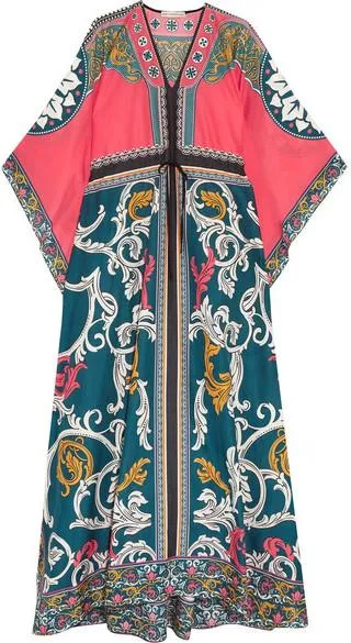 'Asso' Printed Maxi Kaftan-Dress