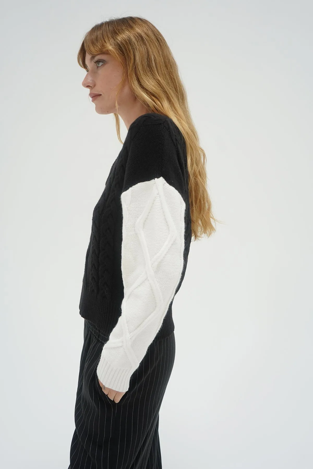 Atticus V Neck Sweater - Ivory