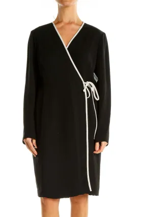 Black Classic Wrap Dress