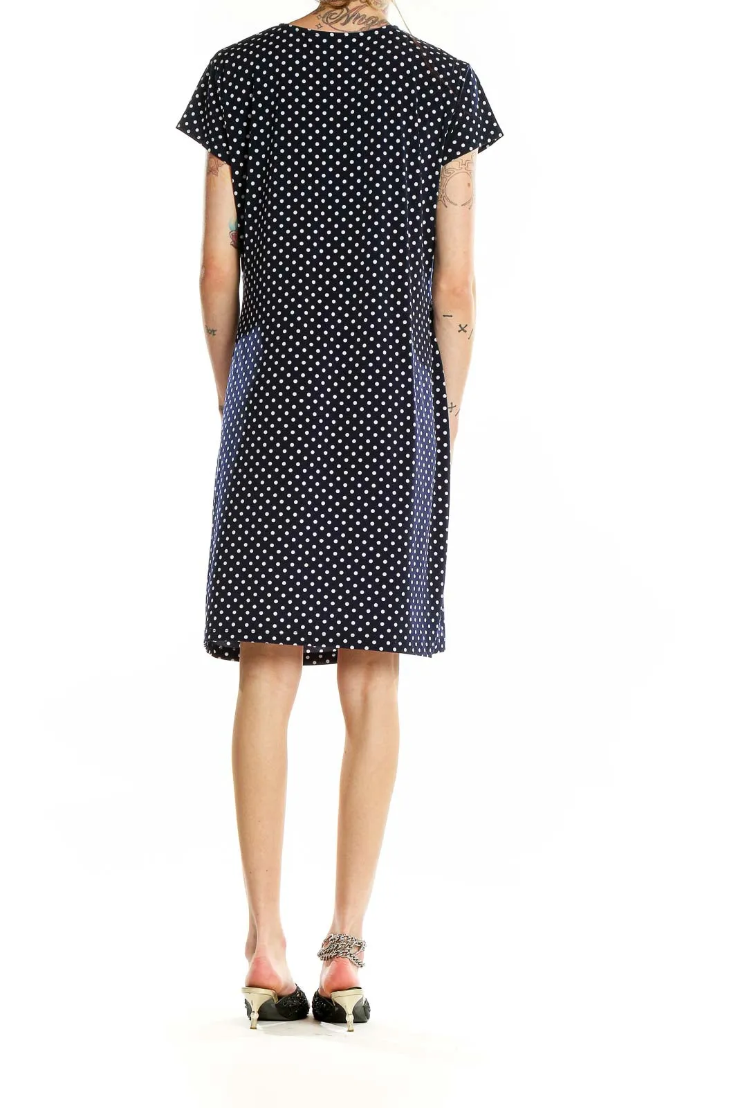 Black Polka Dot Wrap Dress