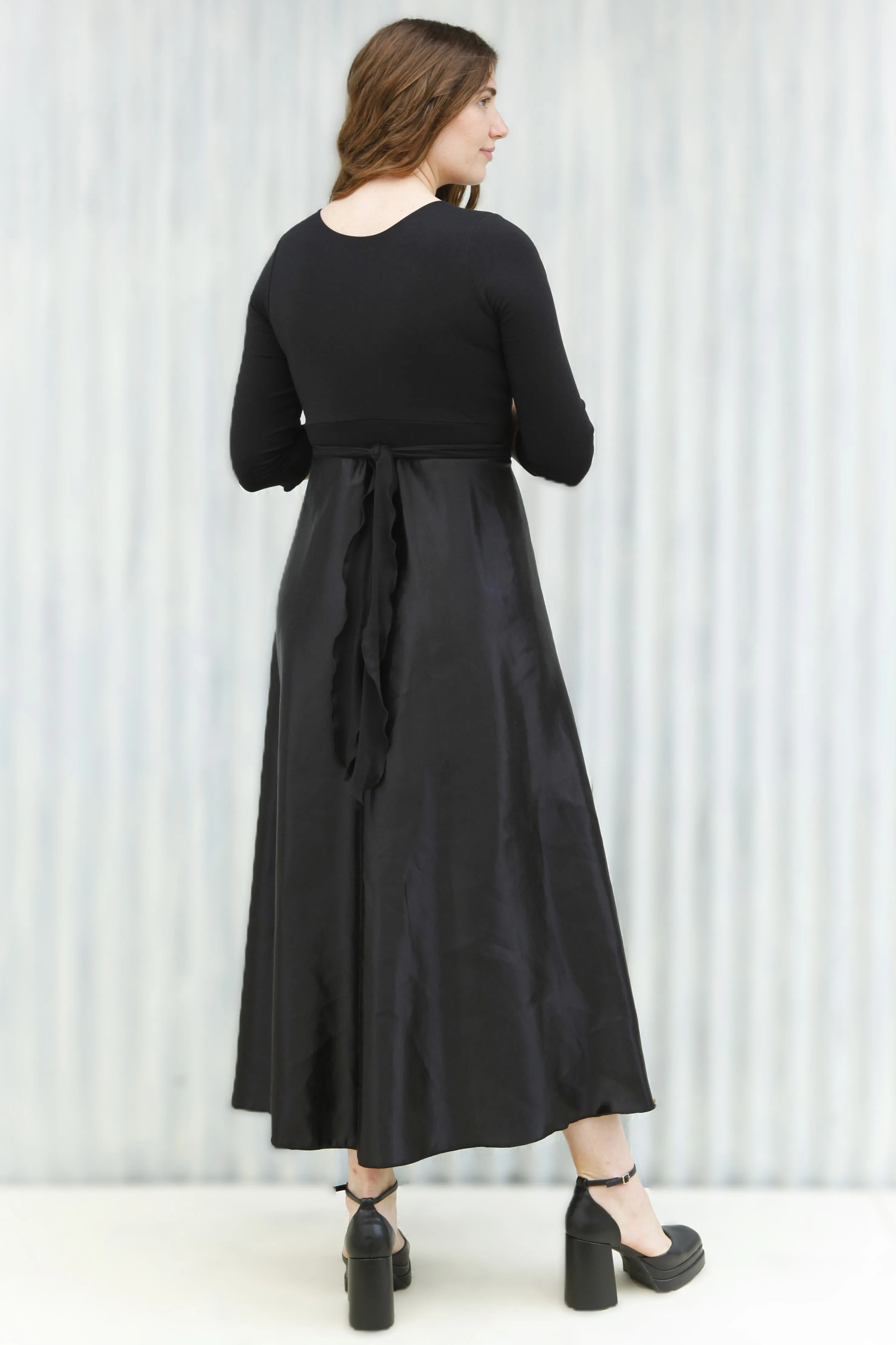 Black Valerie Wrap Dress