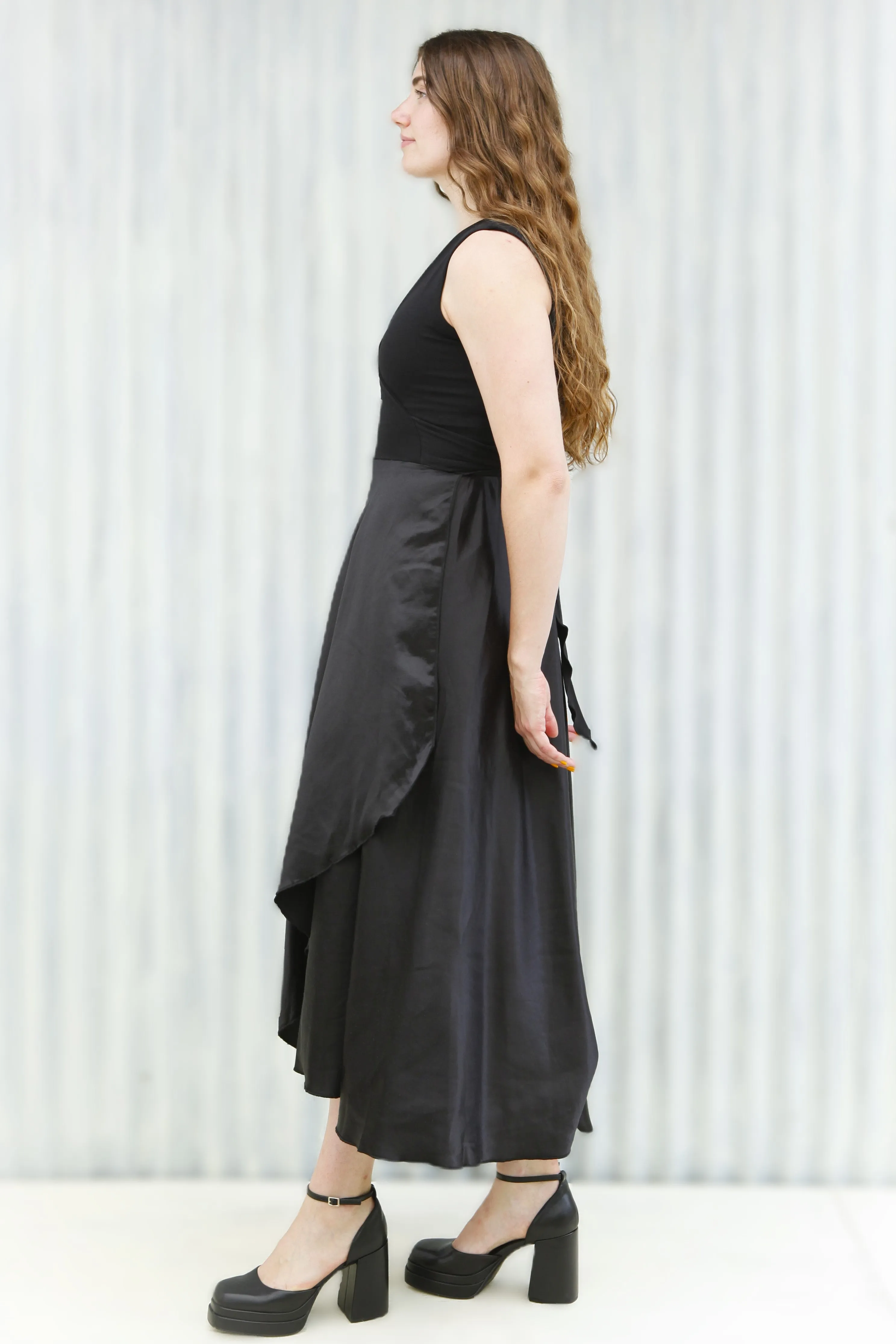 Black Victoria Wrap Dress