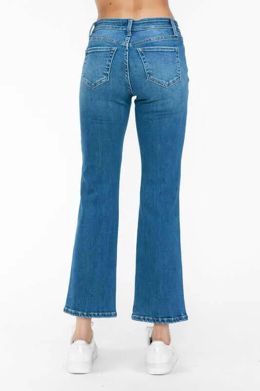 bytos Full Size Cat's Whiskers Mid Rise Ankle Jeans