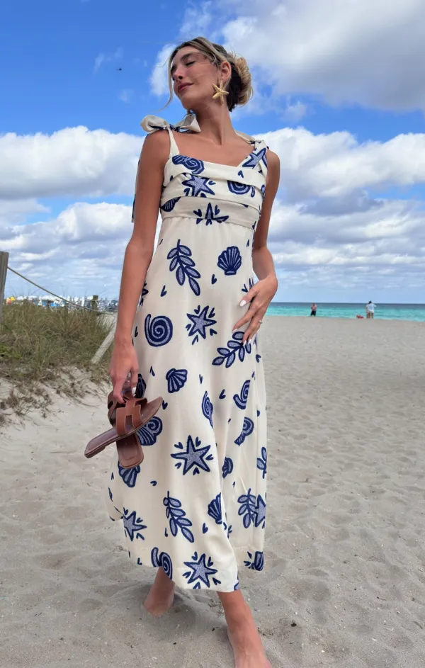 Conch Tie Strap Maxi