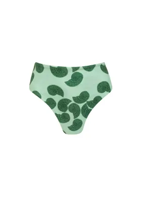 conscious x sienna sustainable swimwear bottoms saint green shell