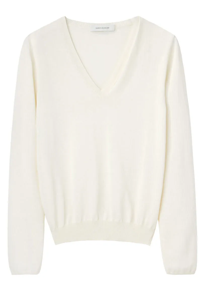 Cotton V-Neck Knit