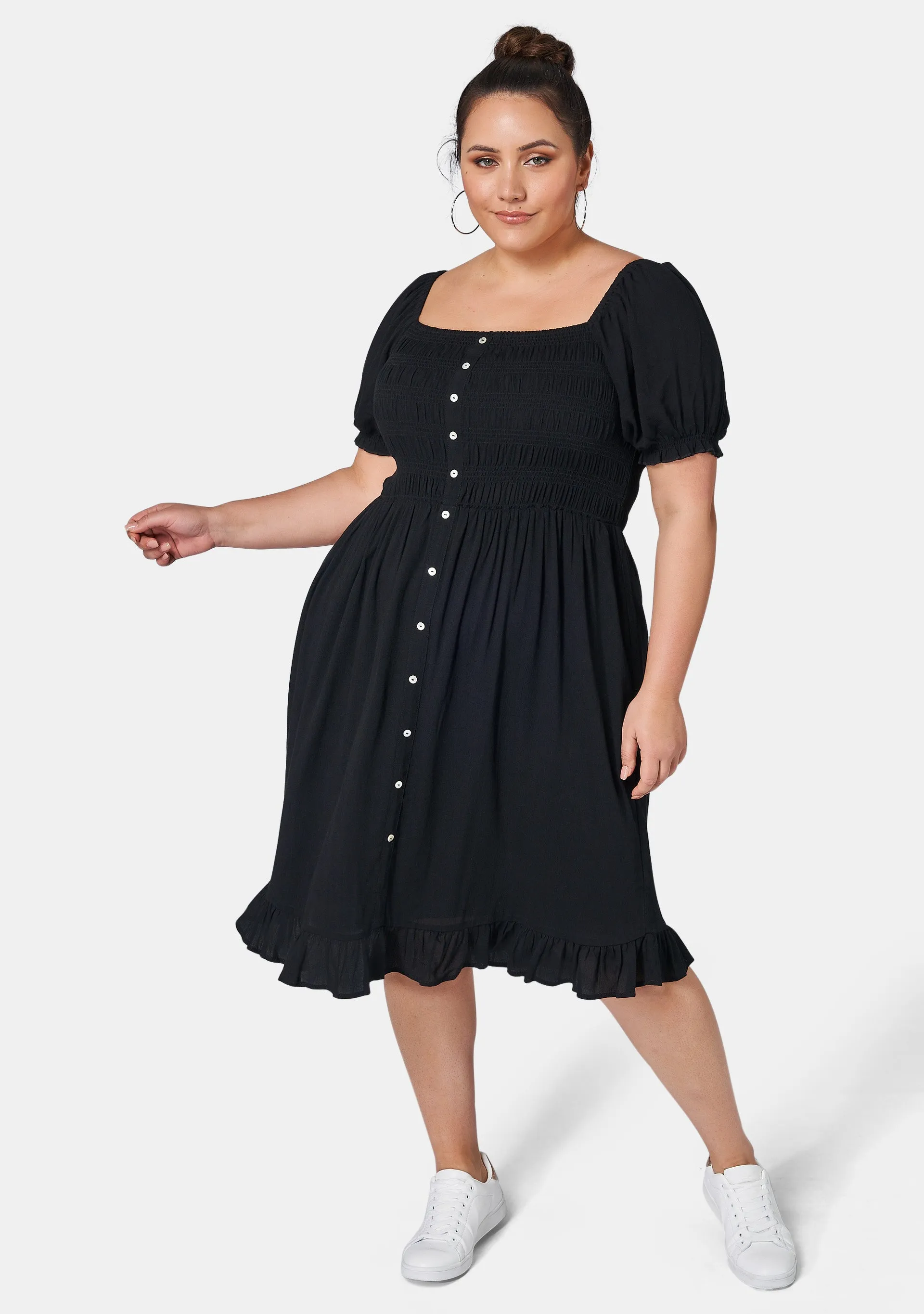 Cristine Crinkle Midi Dress