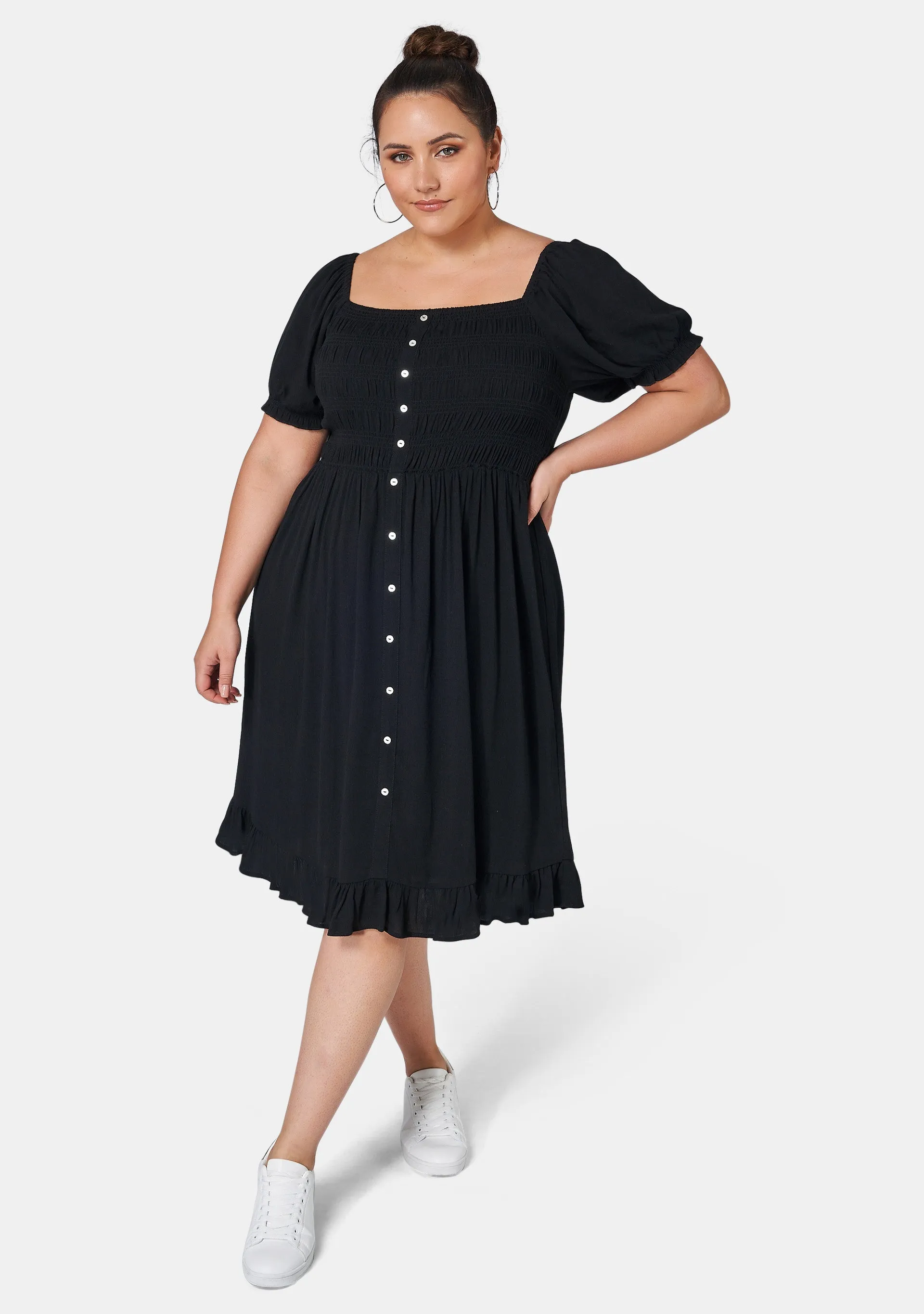 Cristine Crinkle Midi Dress