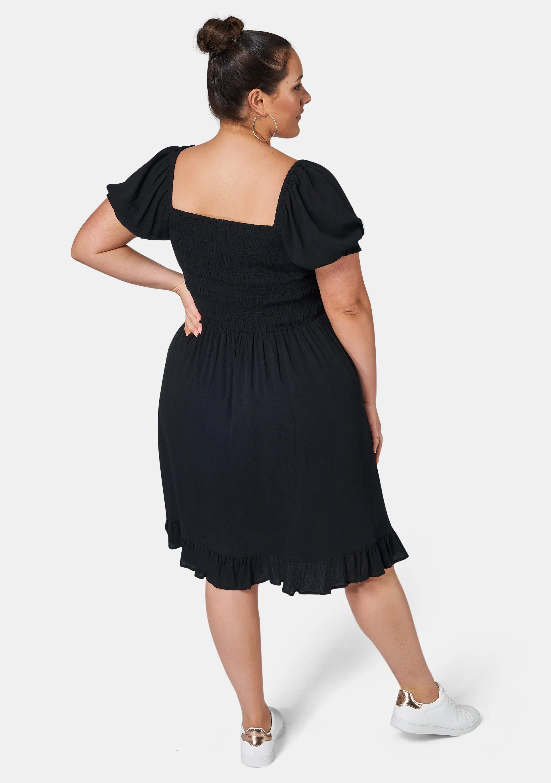 Cristine Crinkle Midi Dress