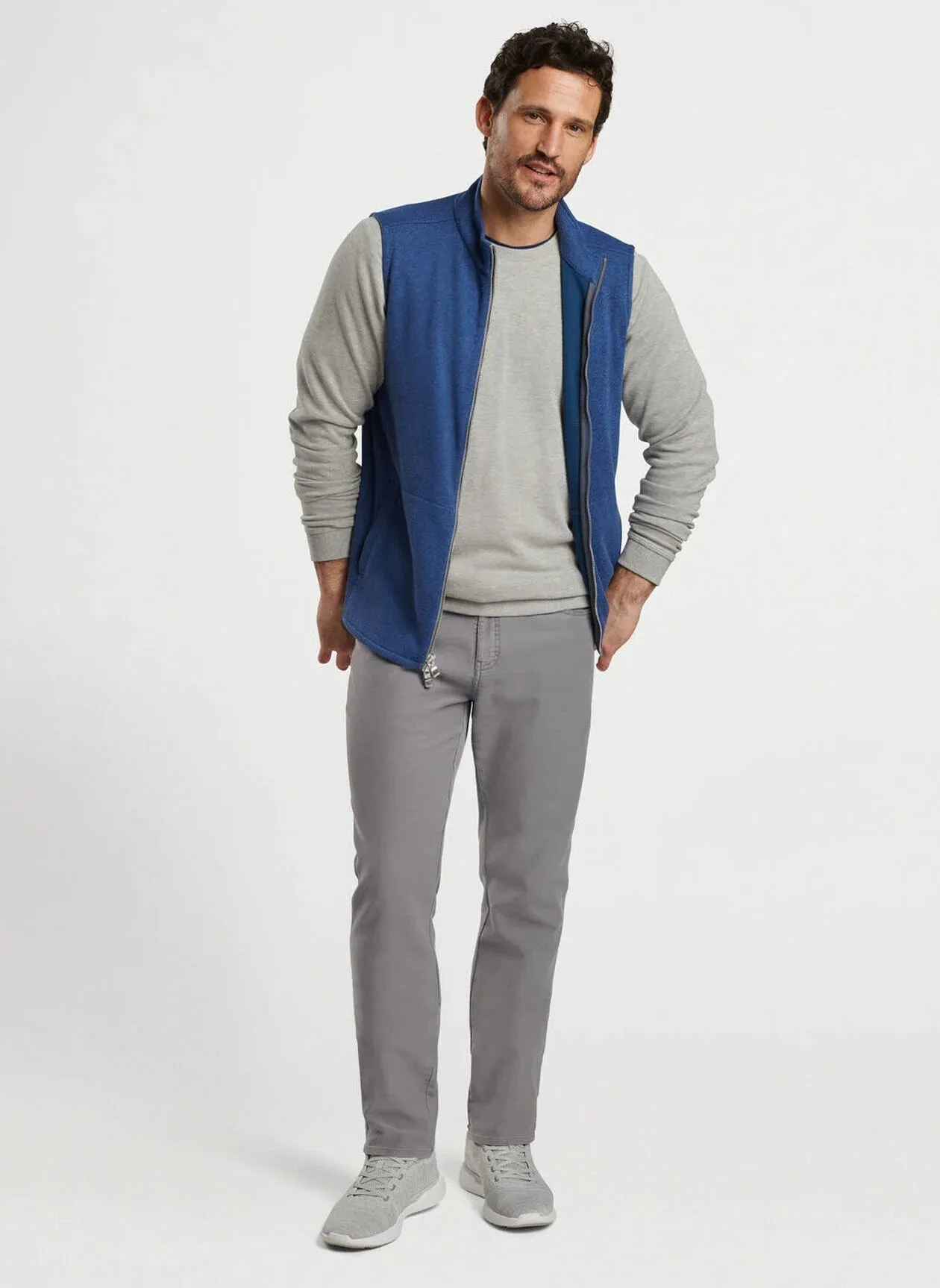 Crown Sweater Fleece Vest by Peter Millar - Ocean Blue