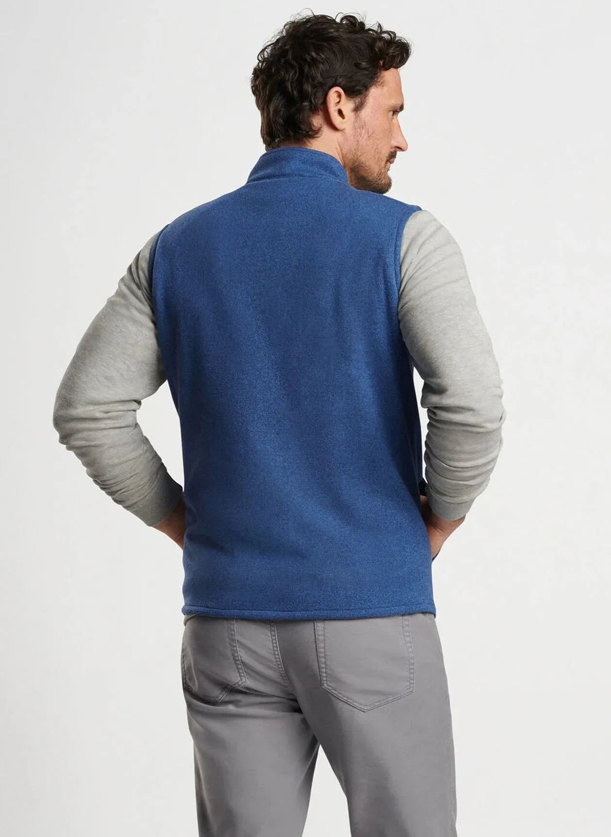 Crown Sweater Fleece Vest by Peter Millar - Ocean Blue