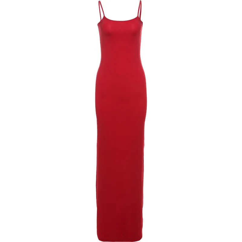 Curve-Hugging Sleeveless Maxi Dress