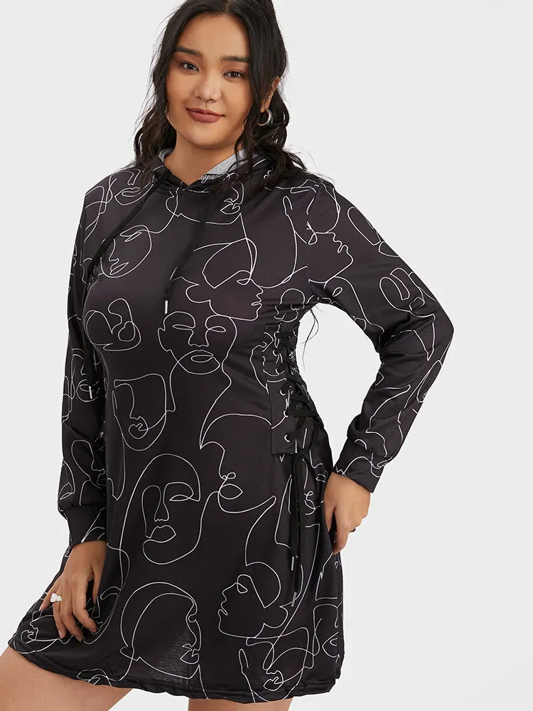 Figure Printing Regular Sweatshirt Dresses