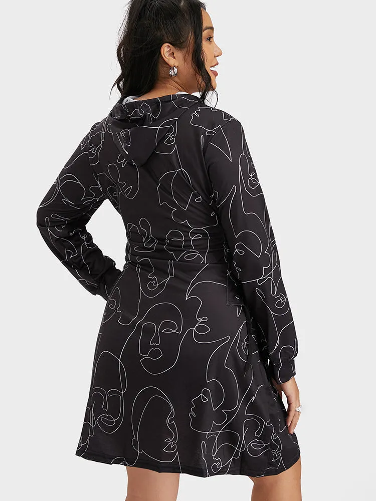 Figure Printing Regular Sweatshirt Dresses