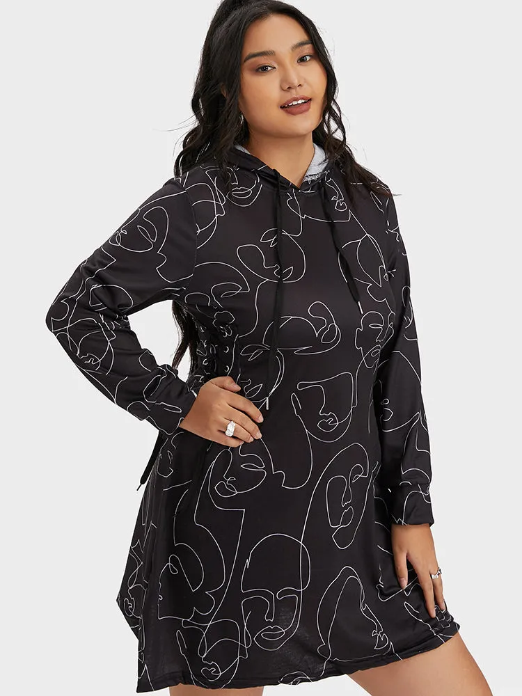 Figure Printing Regular Sweatshirt Dresses