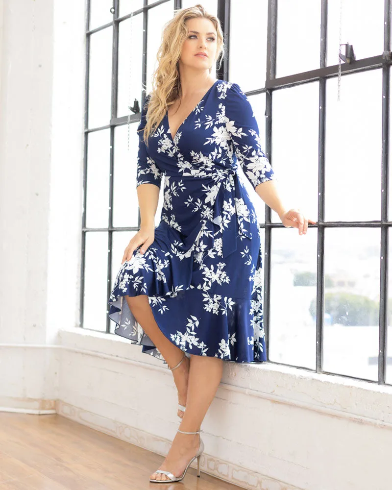 Flirty Flounce Wrap Dress