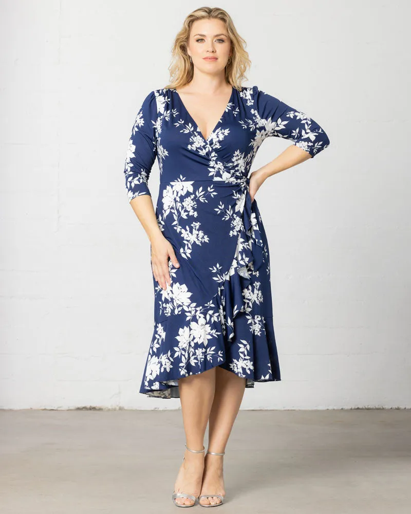 Flirty Flounce Wrap Dress