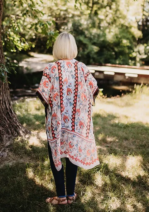 Flower Pattern Kimono