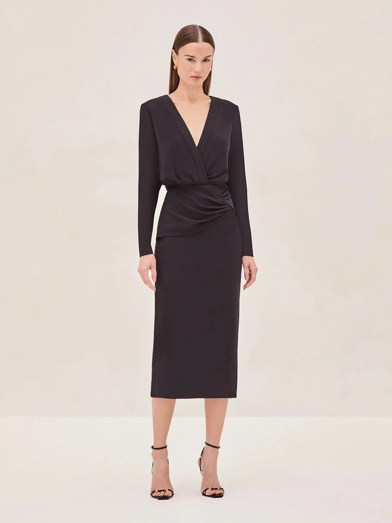 Fraser Midi Dress in Black