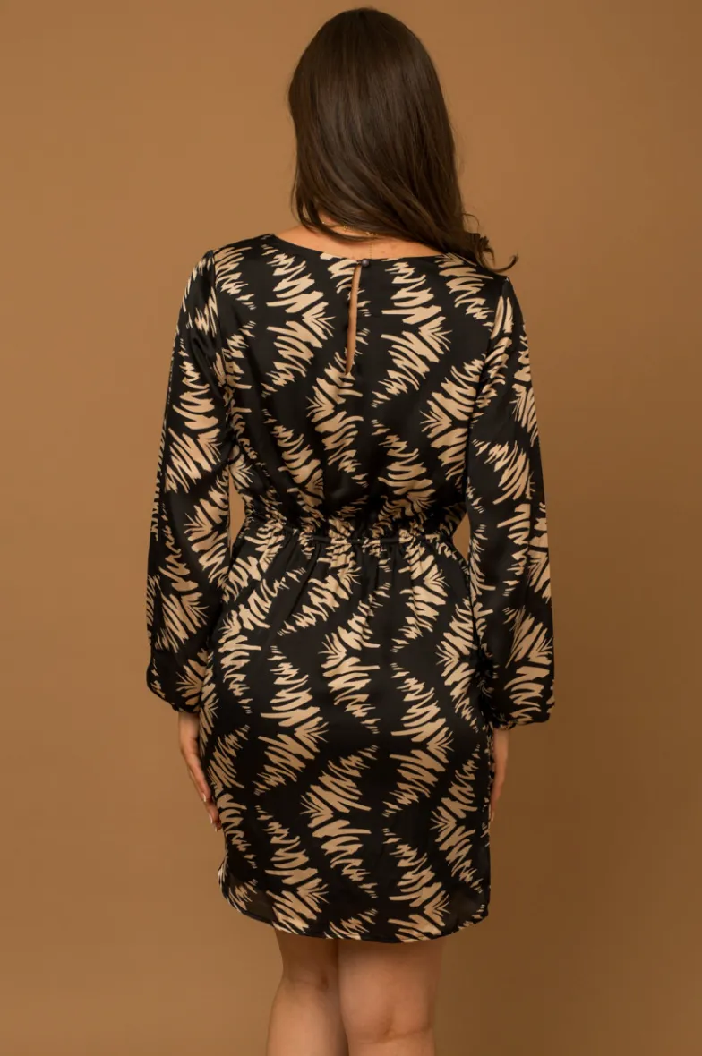 GIL Wrap Abstract Dress