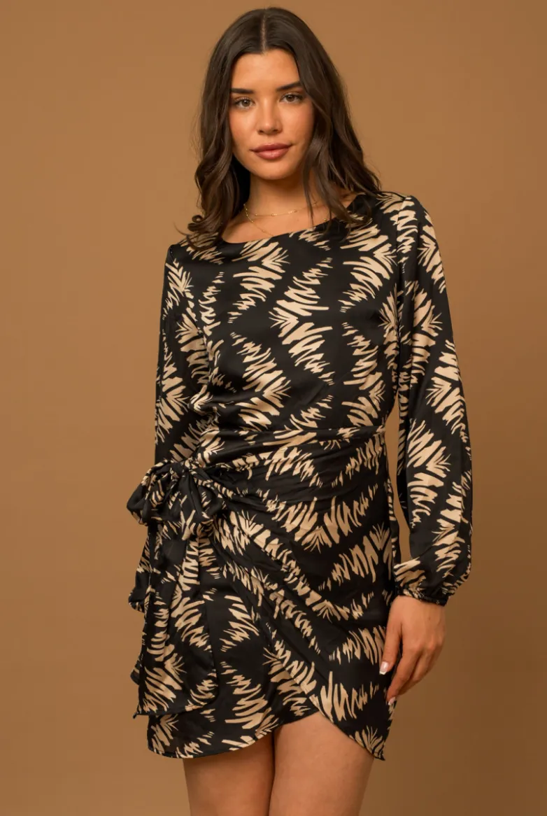 GIL Wrap Abstract Dress