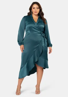 Girl Crush Satin Wrap Dress