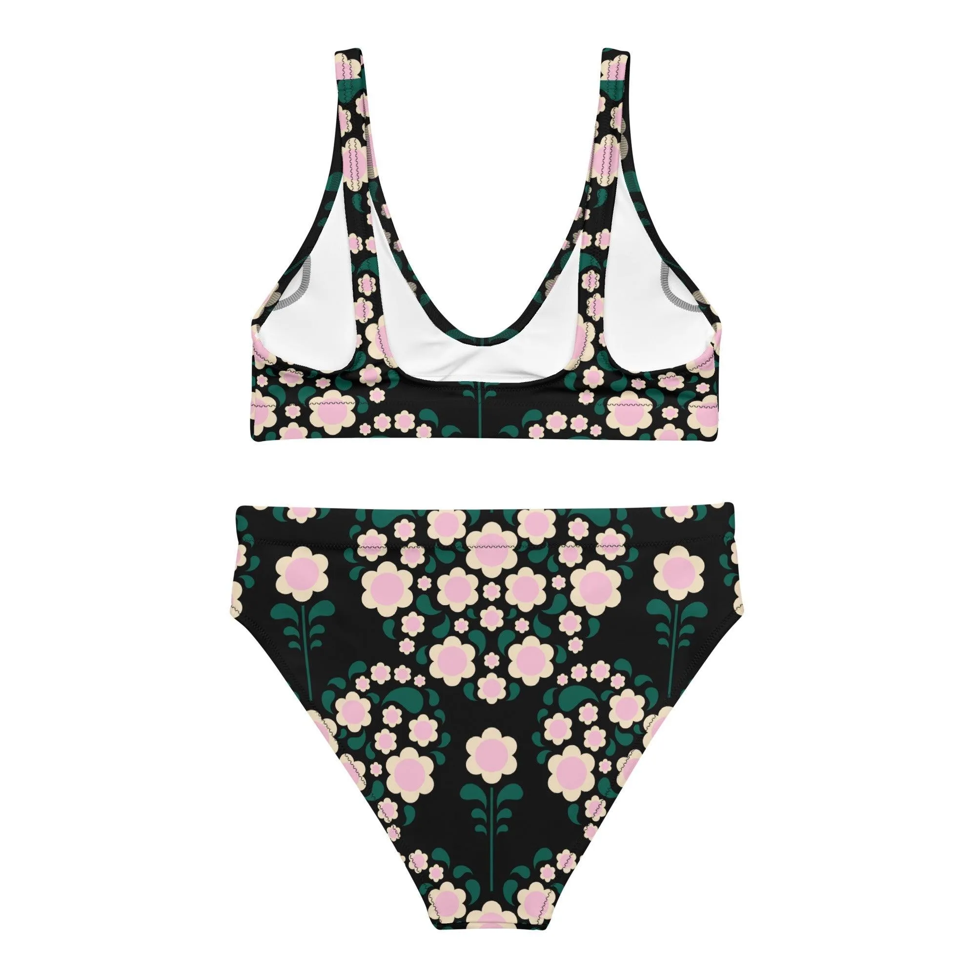 HEARTBEAT pink black - Bikinis made of recycled material