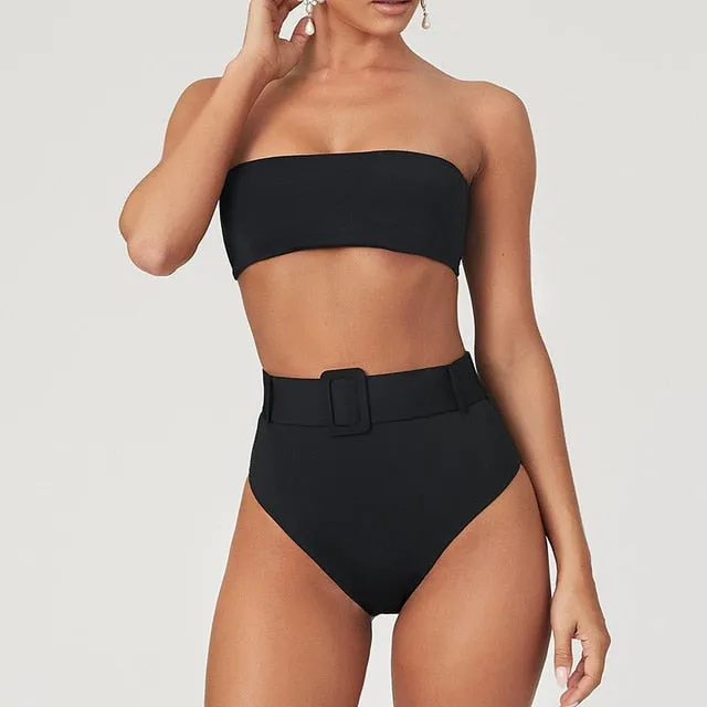 High Waist Bikini with belt