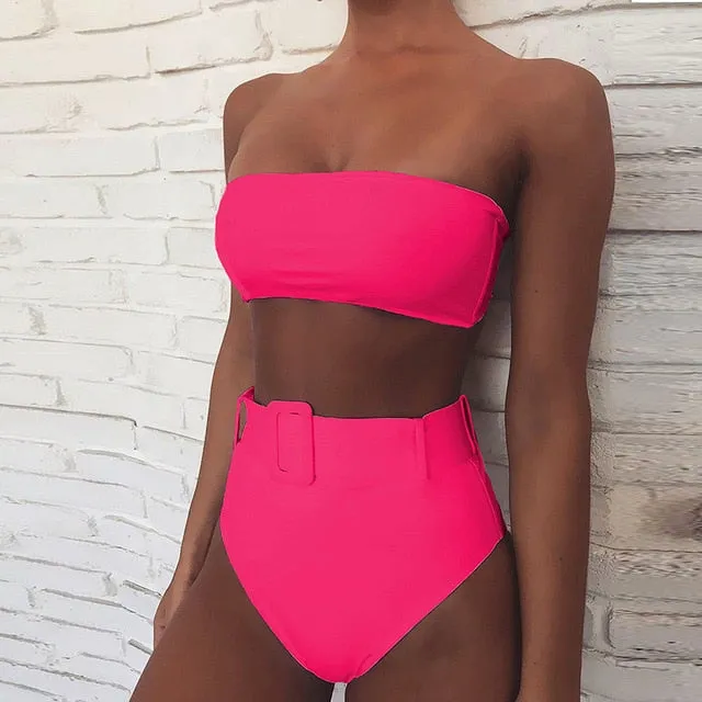 High Waist Bikini with belt