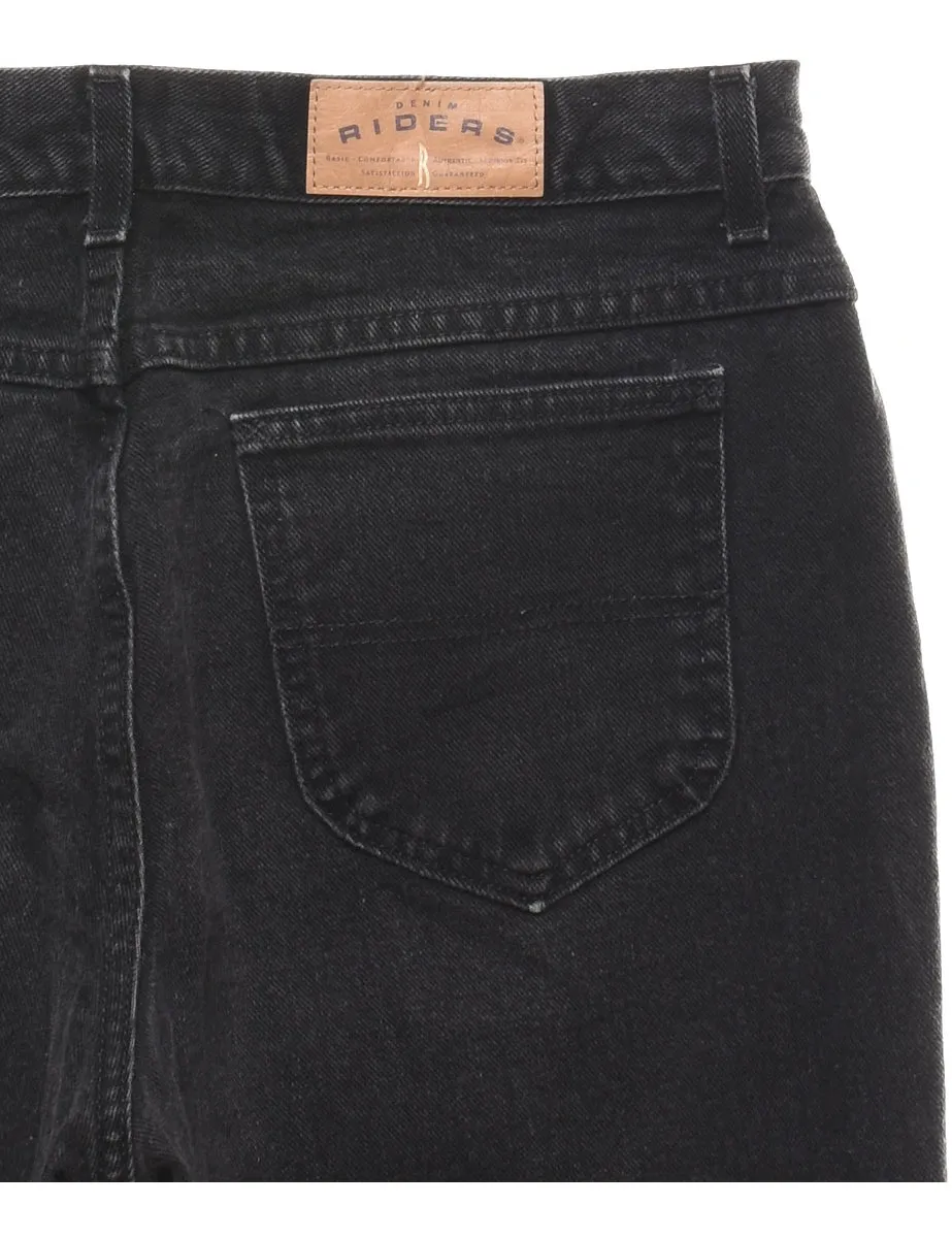 High Waist Black Lee Tapered Jeans - W33 L32