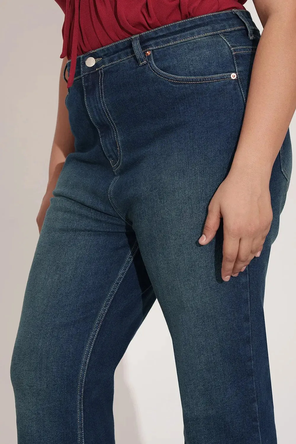 Indigo Blaze Curve Bootcut Jeans