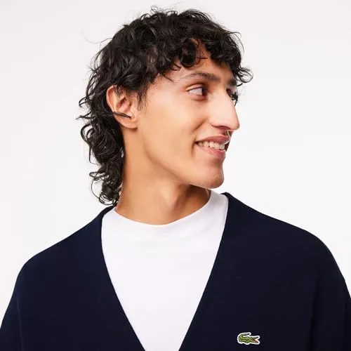 Lacoste Men's Cotton Modern Sweater (AH6886423_Blue