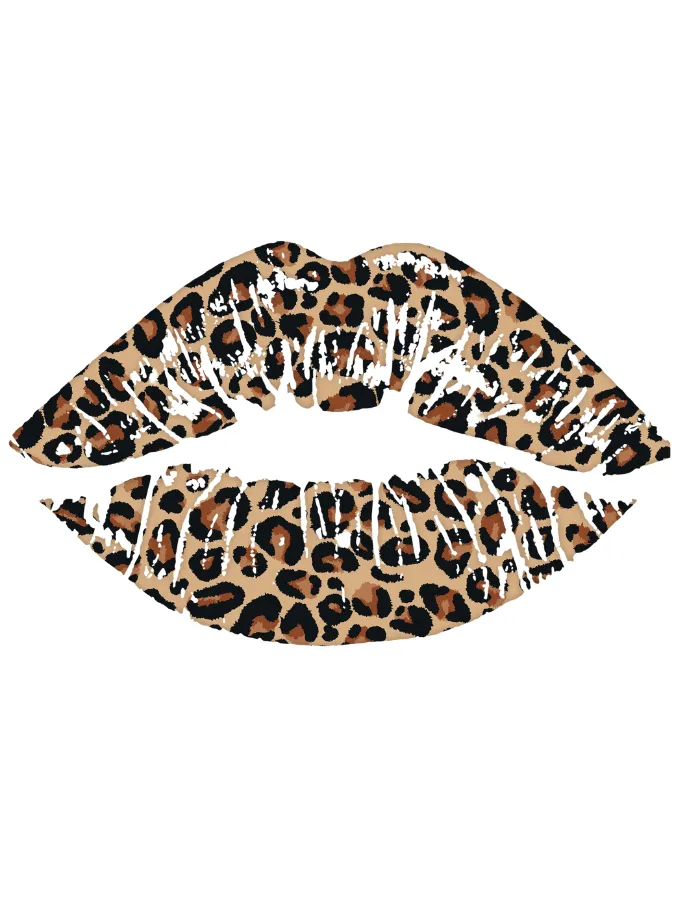 LEOPARD KISS RACERBACK - WHITE