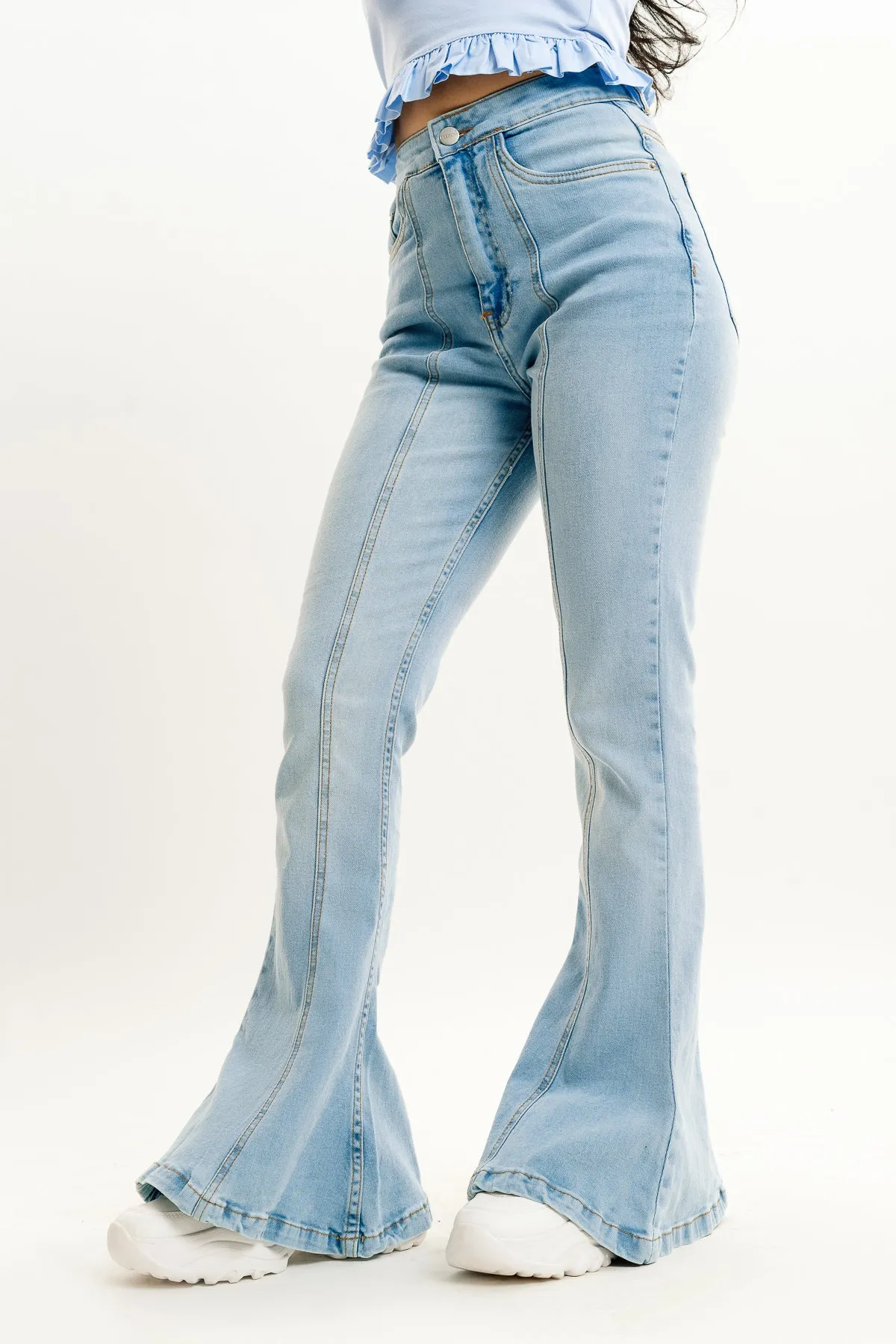 Light Washed Bootcut Jeans