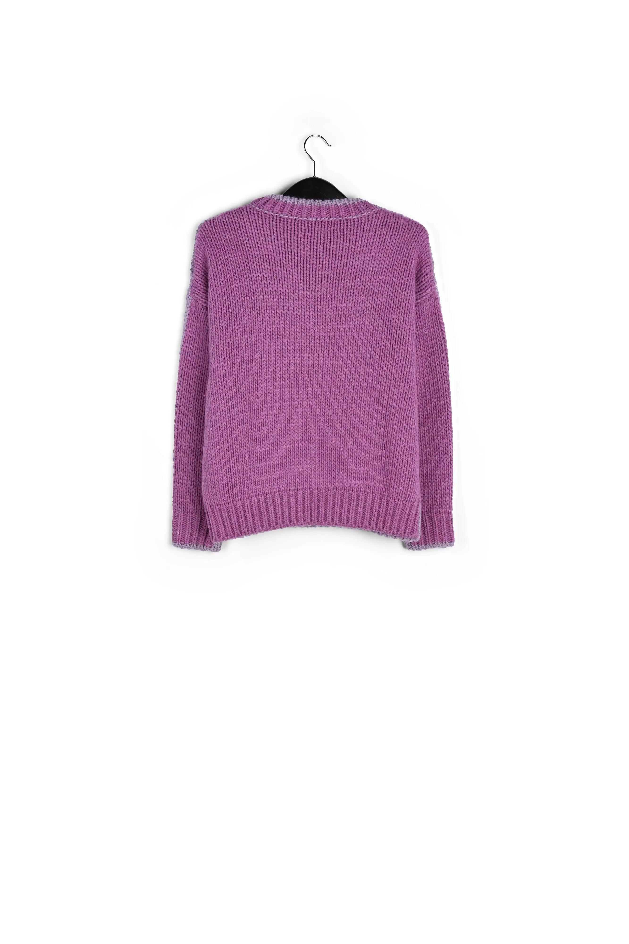 Lilac and pink chunky knit sweater