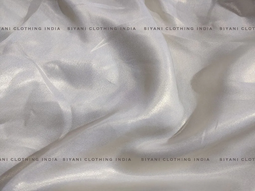 Off White Satin Georgette Fabric