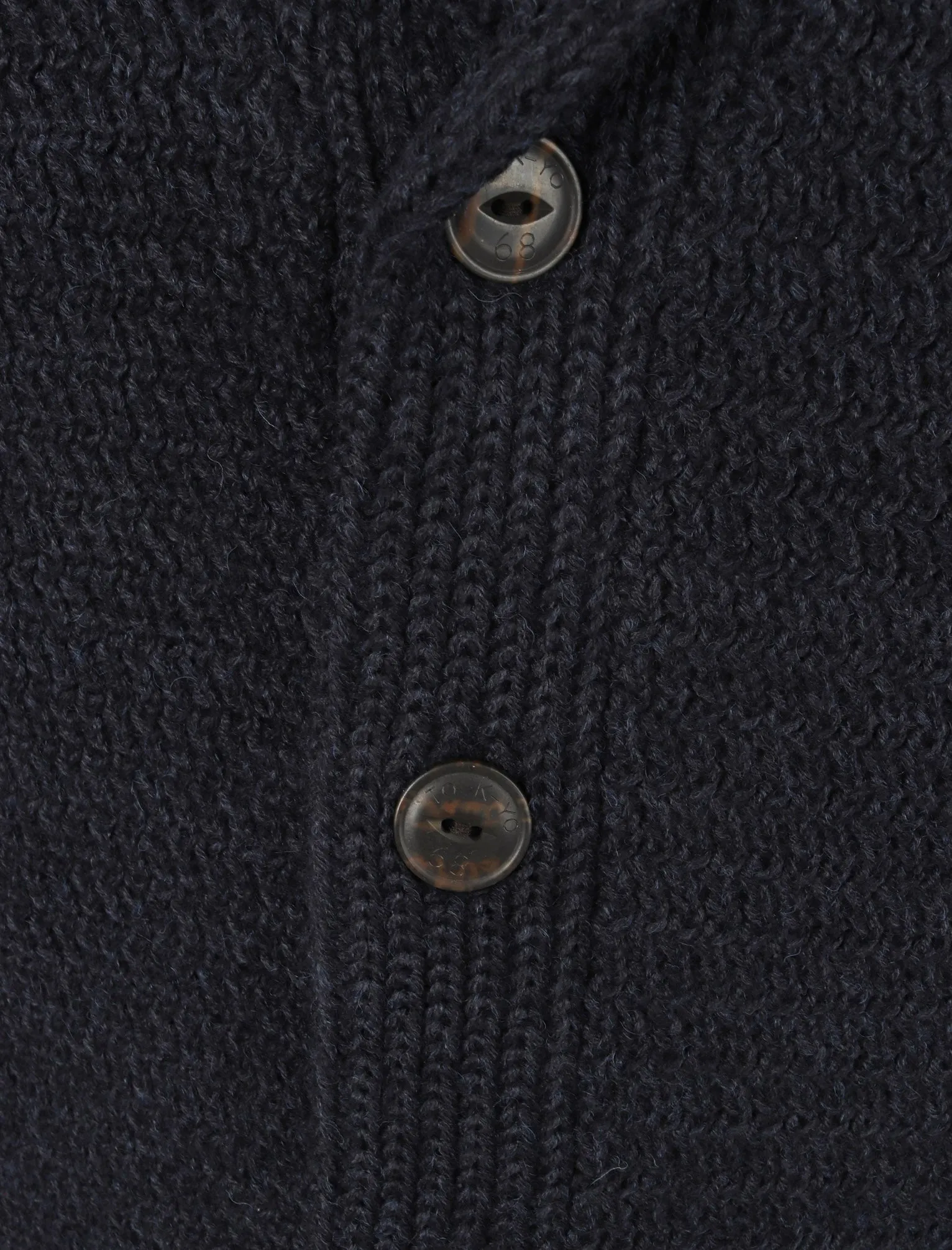 Riley Wool Blend Shawl Neck Cardigan In True Navy Twist - Tokyo Laundry