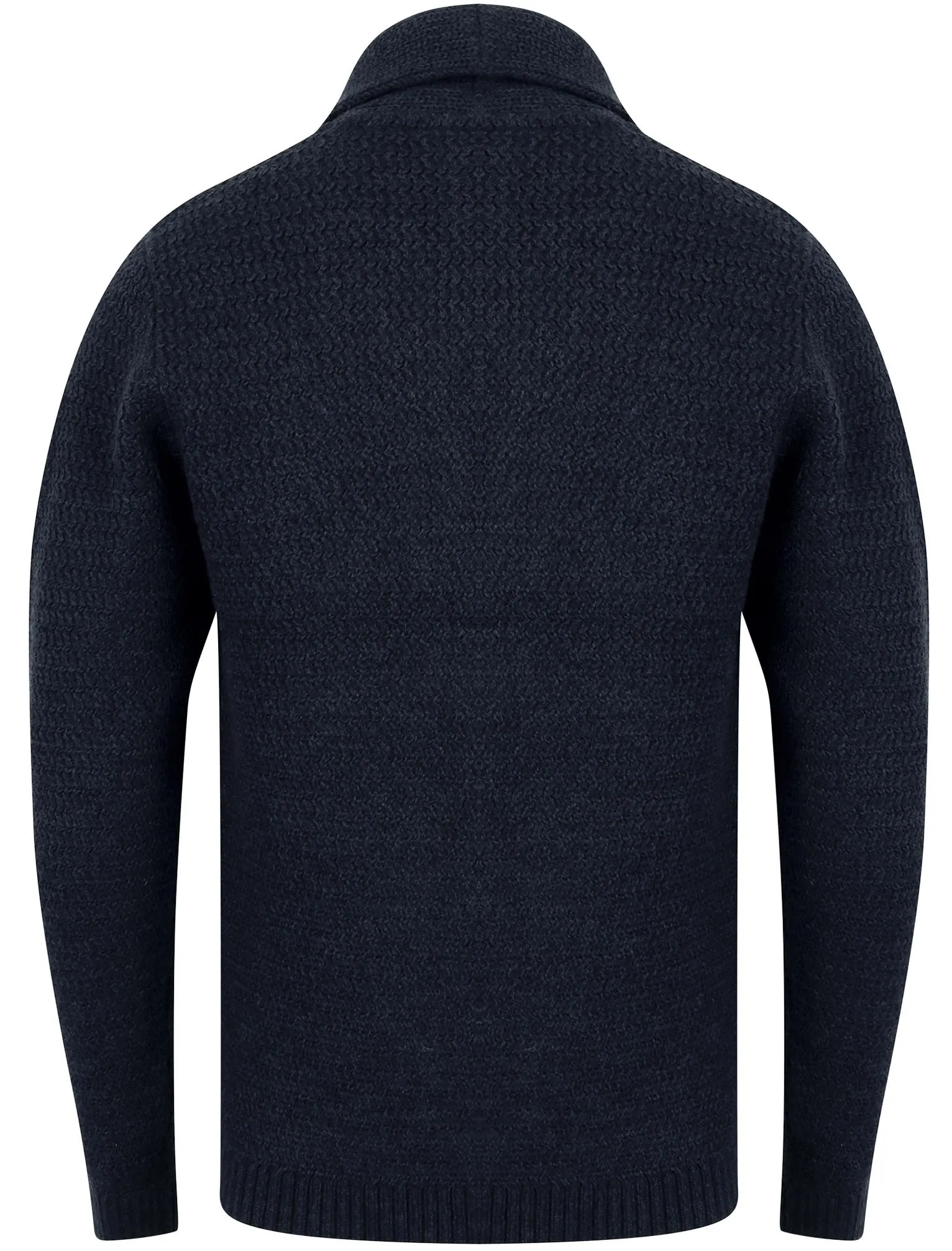 Riley Wool Blend Shawl Neck Cardigan In True Navy Twist - Tokyo Laundry