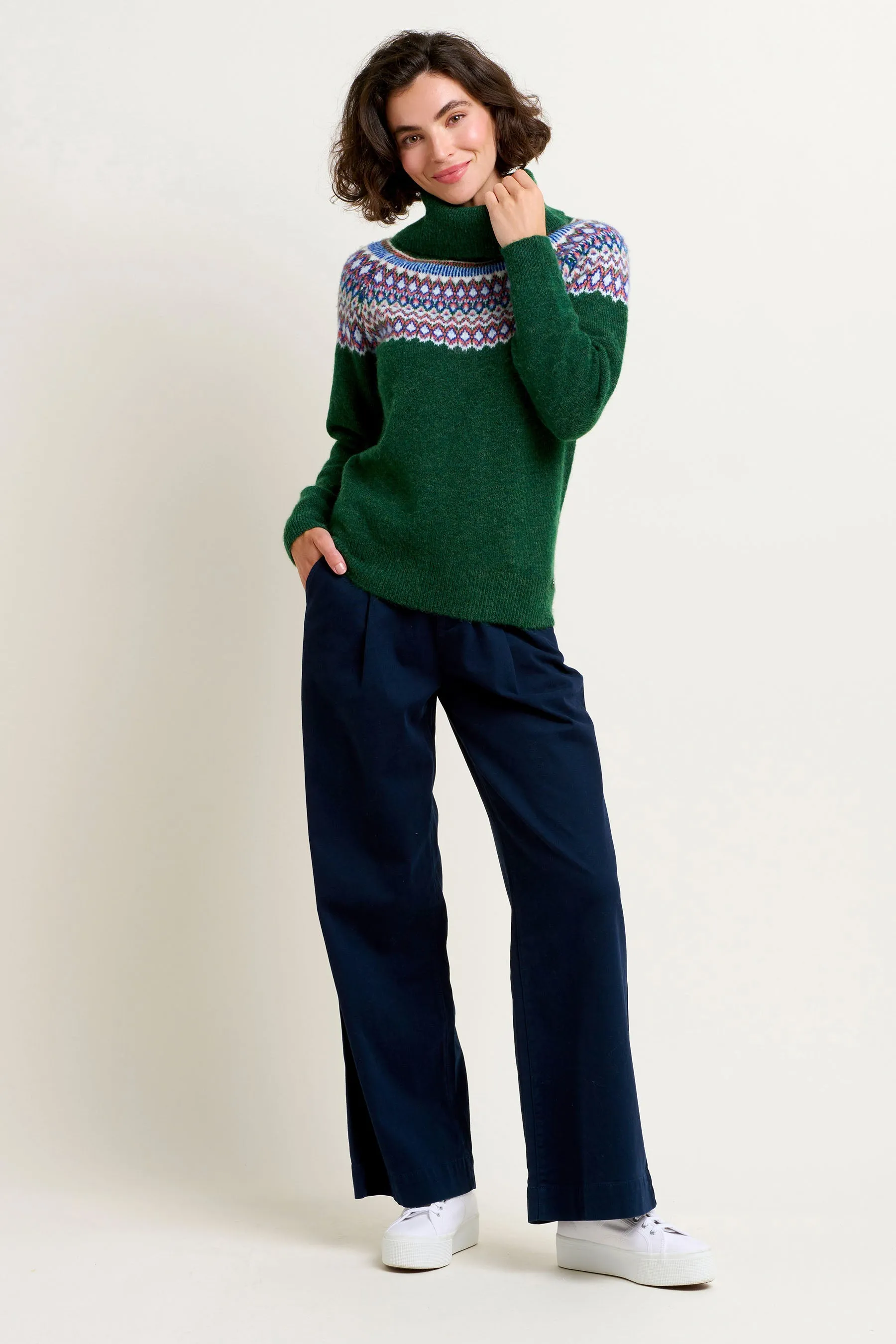 Scandi Roll Neck Knitted Jumper