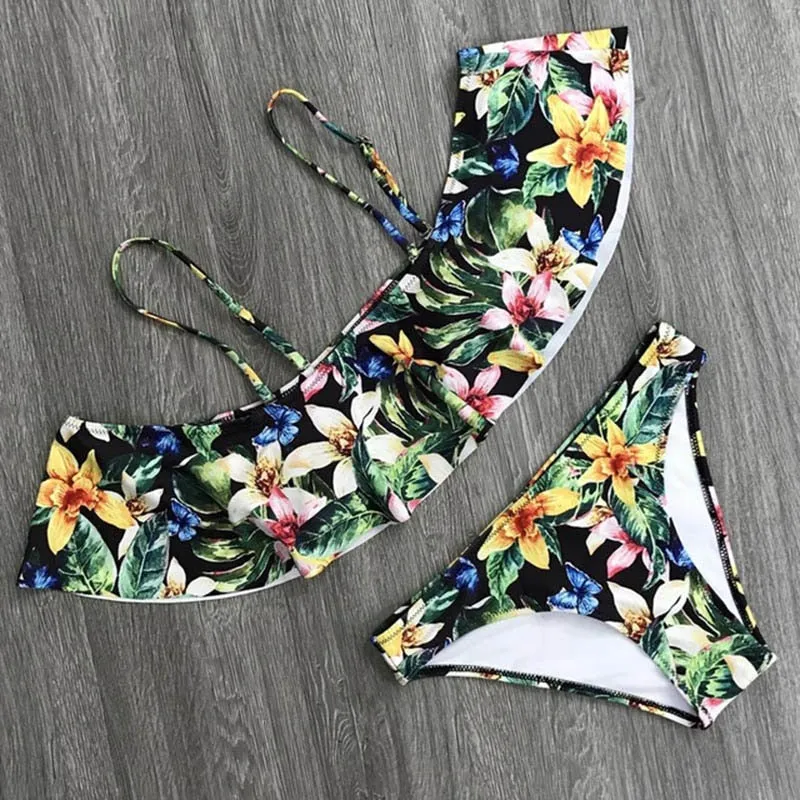 Sexy Bandeau Push Up Bikini Set Swim Wear