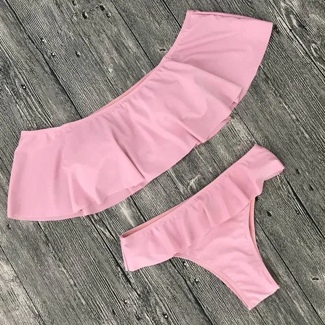 Sexy Bandeau Push Up Bikini Set Swim Wear