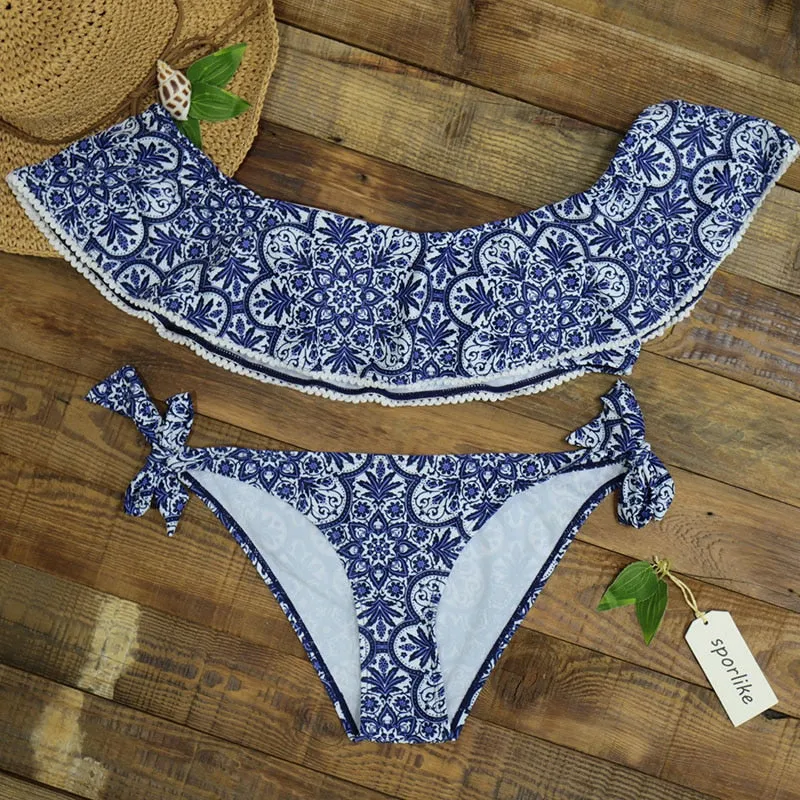 Sexy Bandeau Push Up Bikini Set Swim Wear