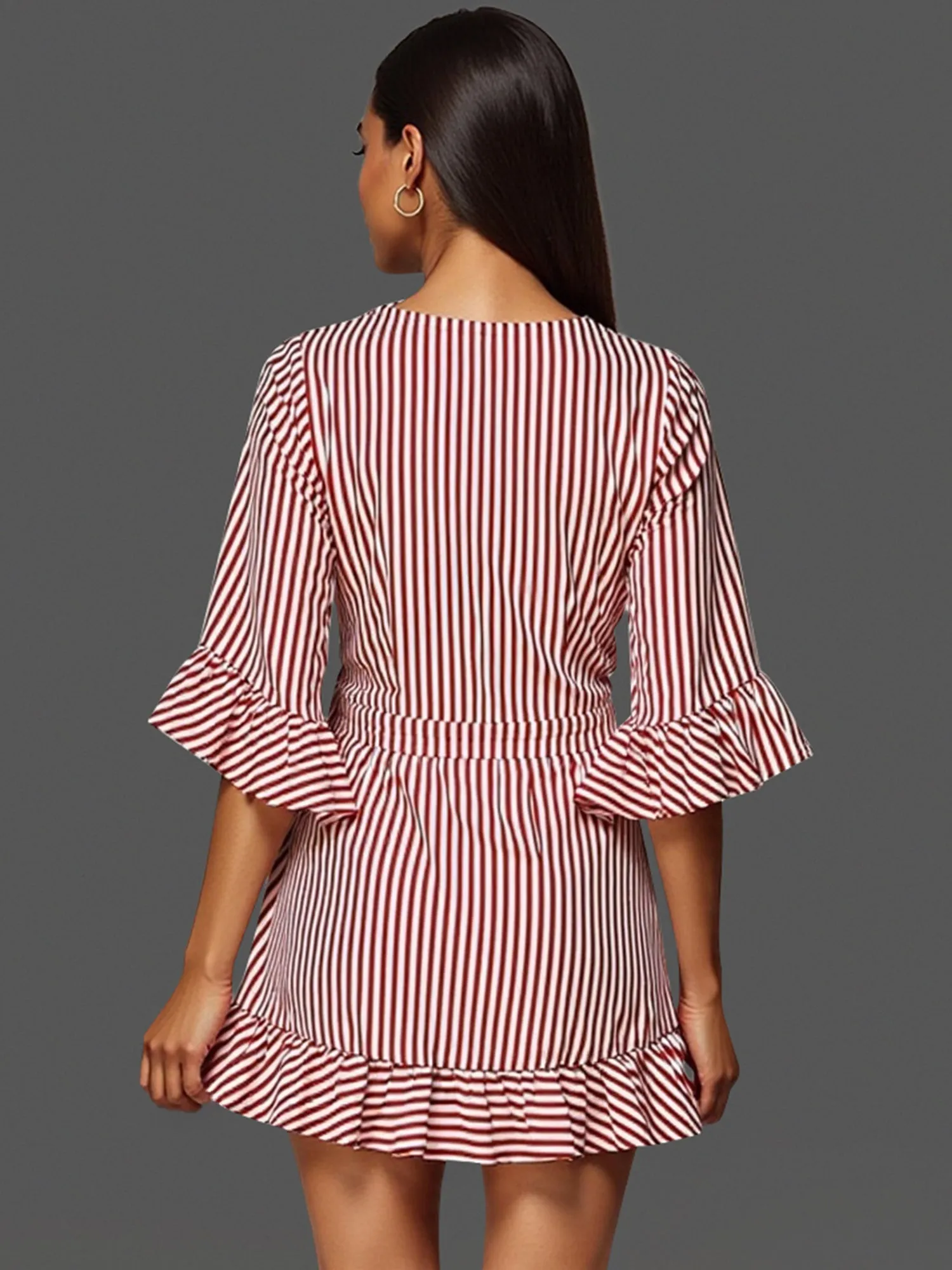 Striped Wrap Dress