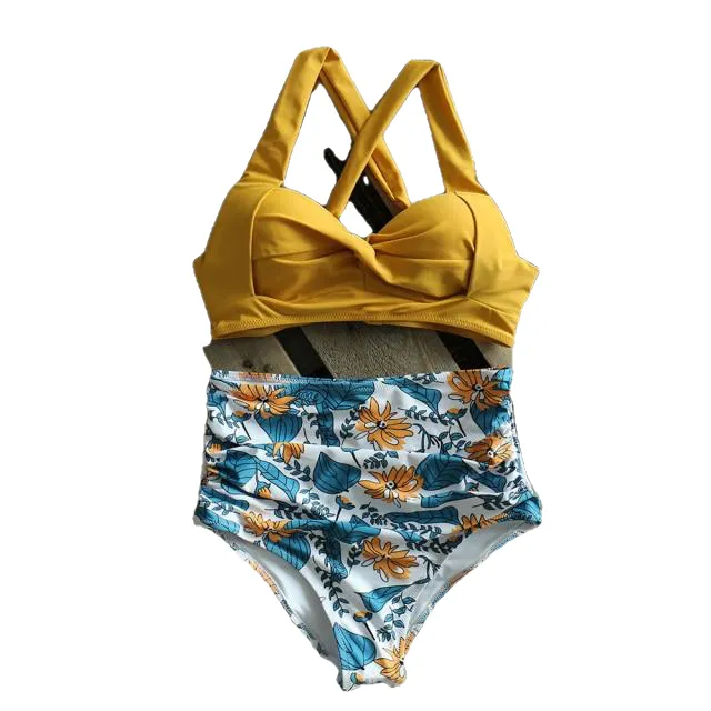 Summer Sexy Women's High Waist Print Bikinis