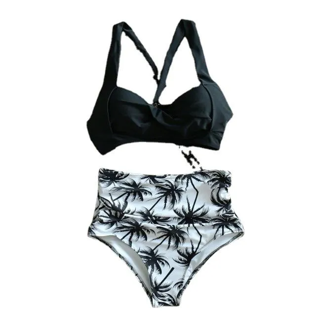 Summer Sexy Women's High Waist Print Bikinis