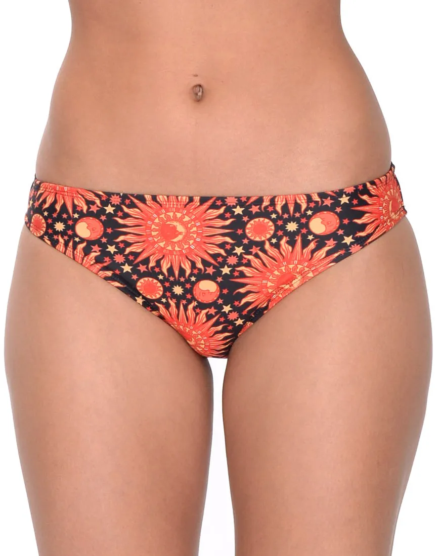 Twist Wrap Bikini Bottoms in Flaming Skies